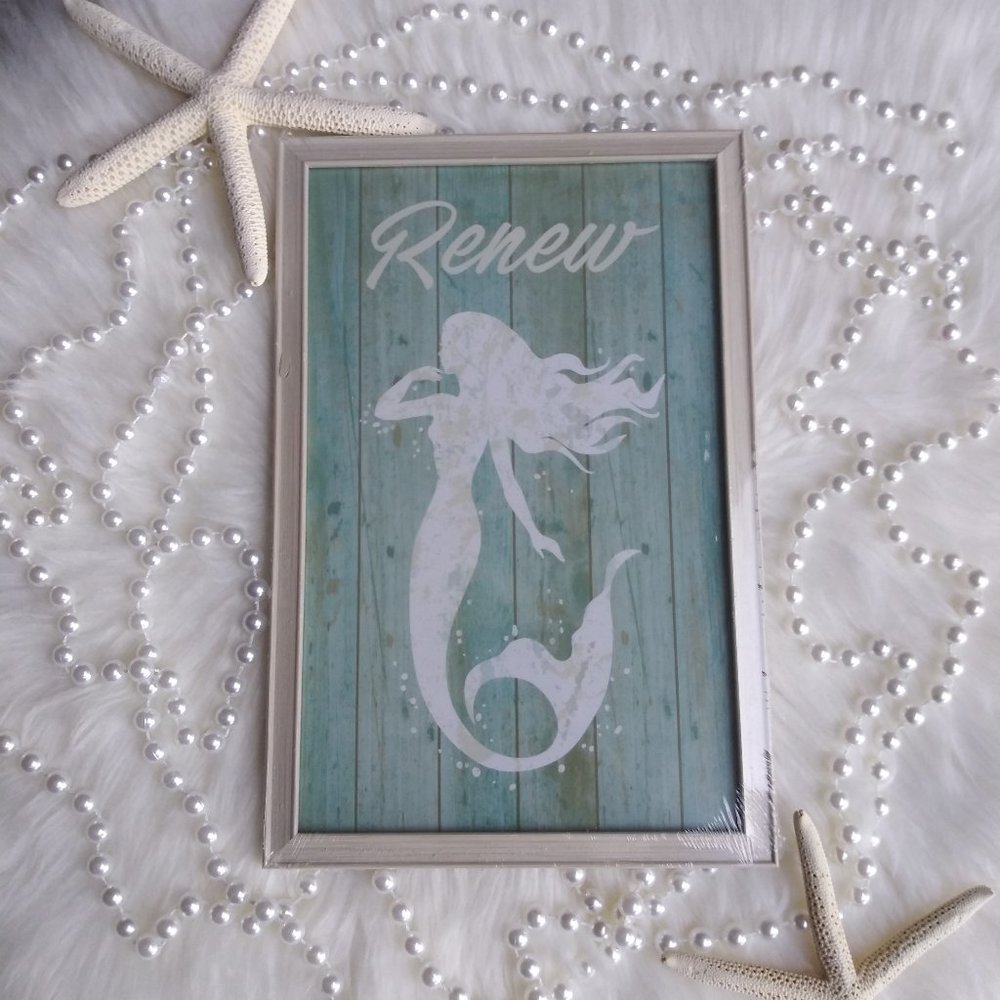 Magical Mermaid Silhouette Decor Art Frame